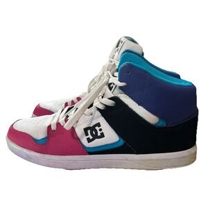DC Shoes Cure Hi Top Shoes Womens Size 11 Skateboard Pink Purple Blue